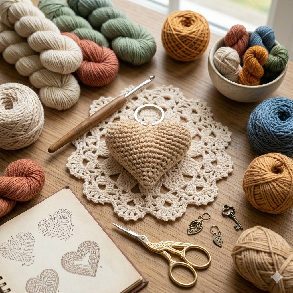 Coeur Marron Clair - Porte Clés